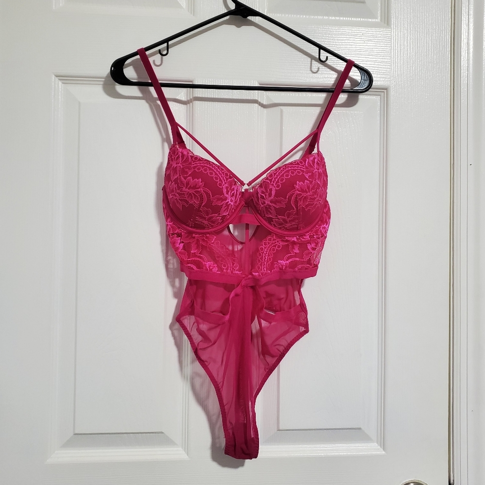 Hot Pink AdoreMe lingerie 💗